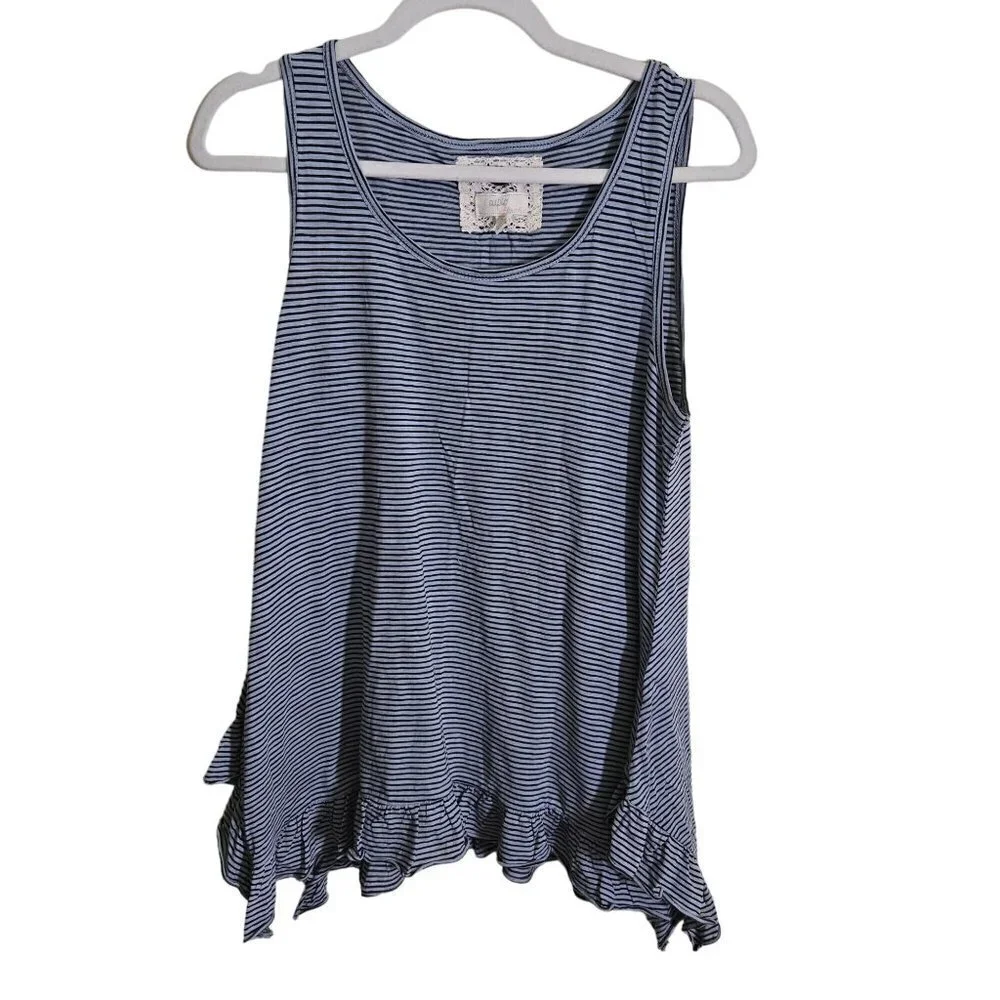 Lot Of 3 Cupio Sleeveless Ruffle Assymetric Hem Jersey Size M